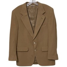 Bill Blass Vintage Tan Cashmere Blazer Jacket Mens Size 40S? Made in USA