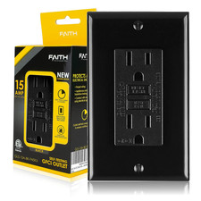 15A GFCI Outlet, ETL Listed, Non-Tamper-Resistant GFI Duplex Receptacles