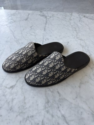 Christian Dior CD Dior Mule Slippers Loafers Oblique Logo Leather Italy Paris