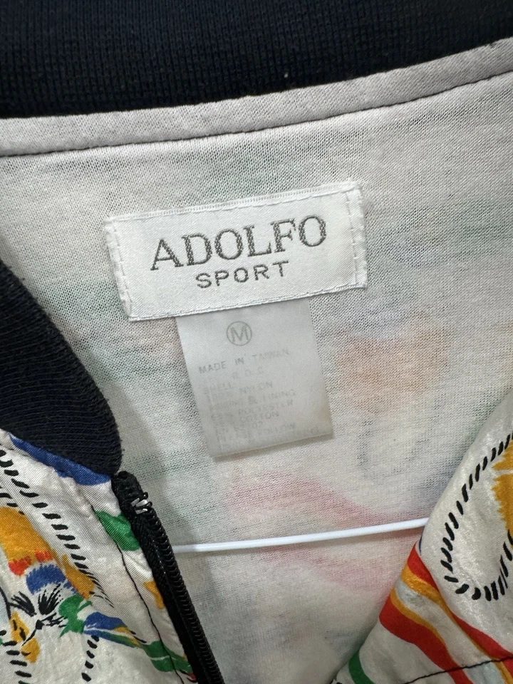 Chaqueta deportiva vintage Adolfo para mujer banderas náuticas medianas Foto 2 de 4