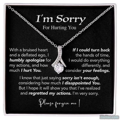I m Sorry Necklace, Please Forgive Me Apology Gift, Jewelry for Christmas