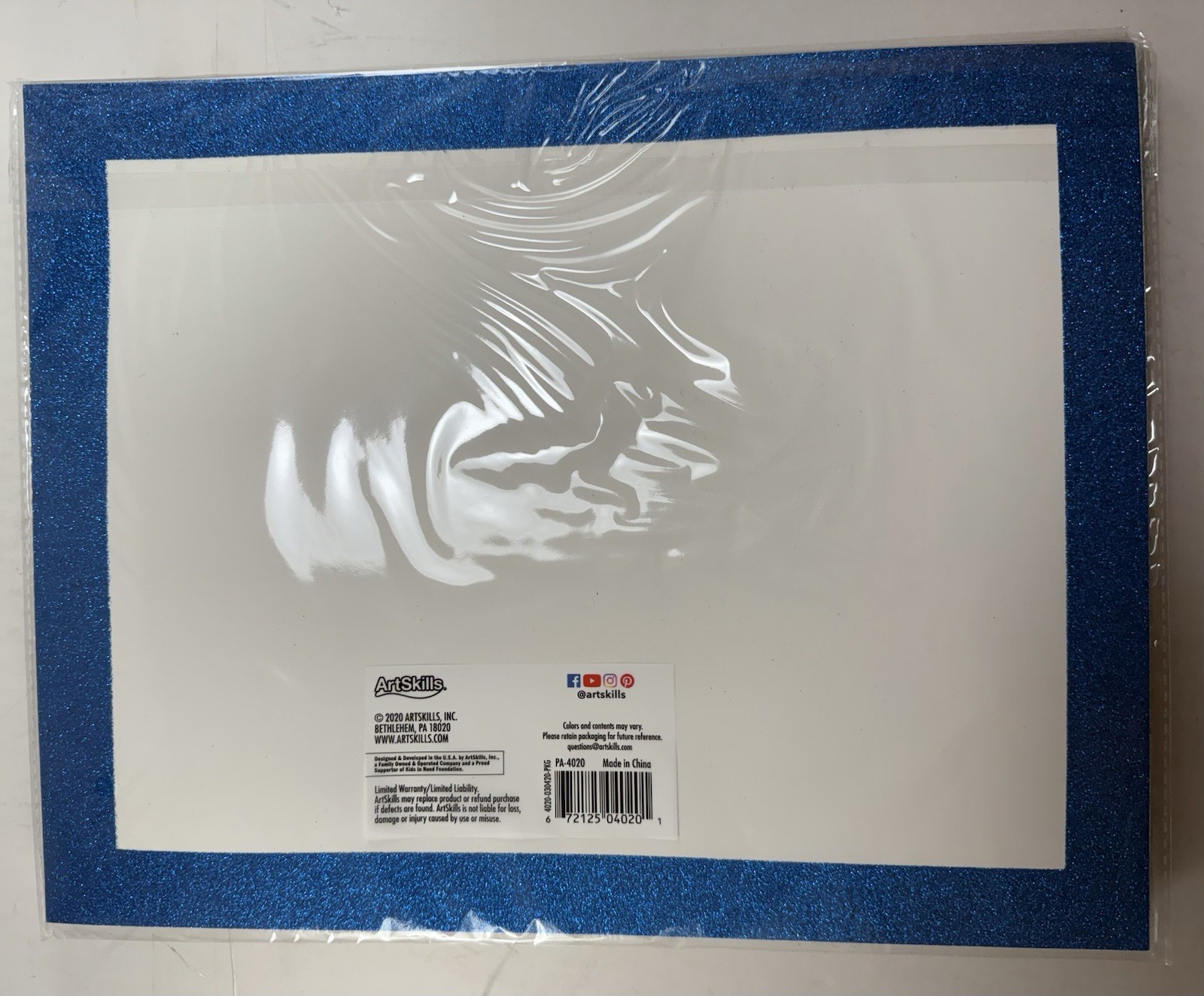 Lot Of 2 Packages Of 5 ArtSkills Glitter Framed Boards, 11 x 14, 5 Colors. 