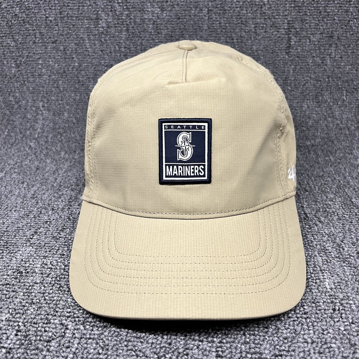 Seattle Mariners '47 Brand Hitch RF Snapback Hat Khaki Ripstop 5-Panel Cap