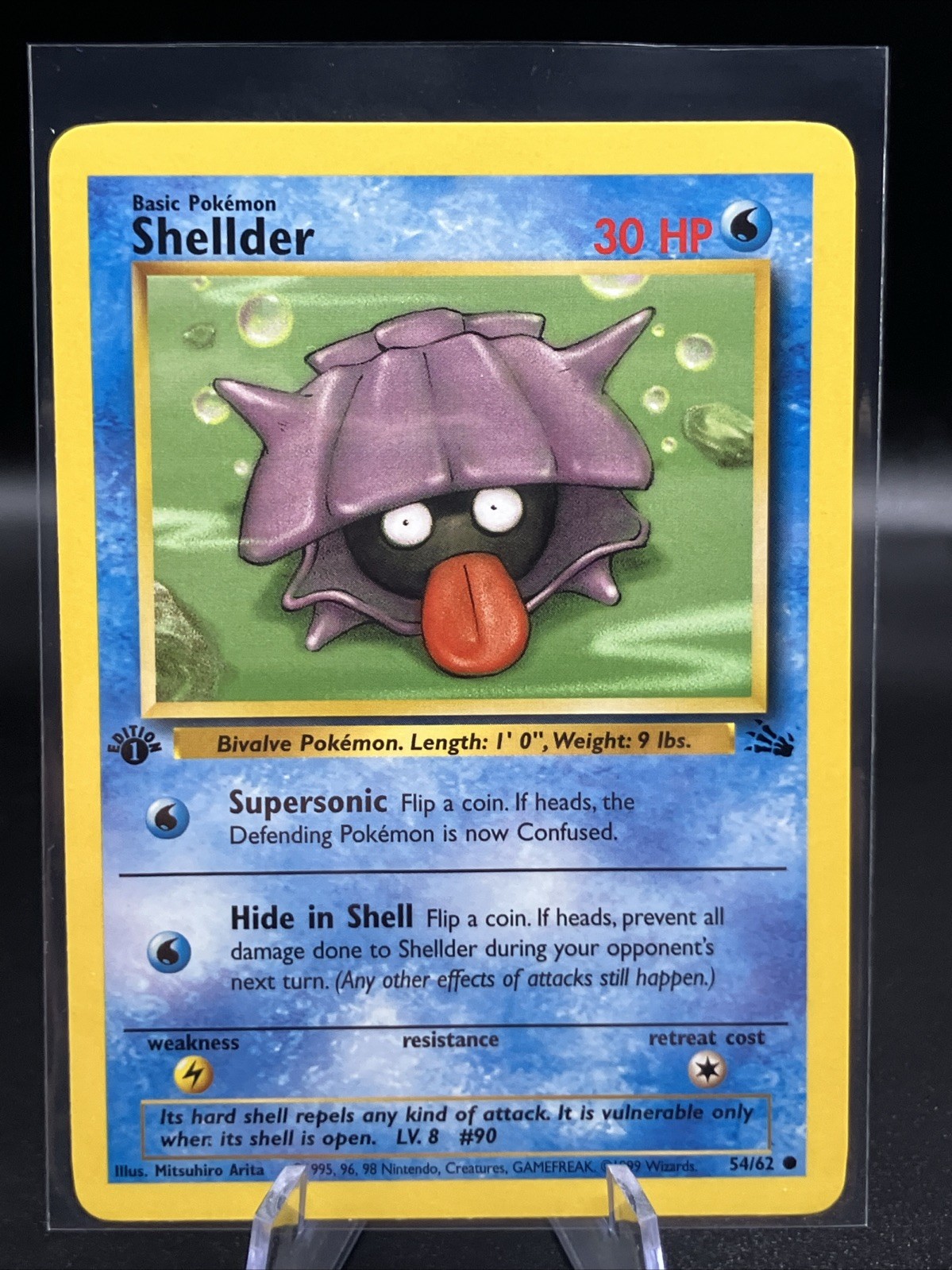 Pokémon TCG Shellder Fossil 1st Edition Common 54/62 - Pack Fresh NM A
