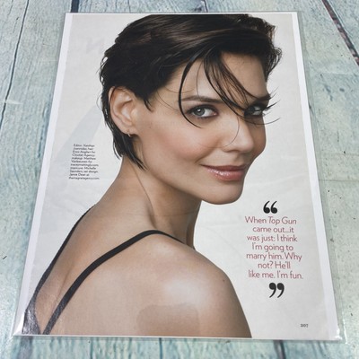 2009 Sexy Katie Holmes Eyes Lips Brunette Print Ad/Poster Pinup Art Magazine Pg