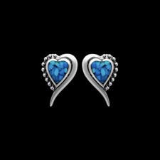 Blue Opal Earrings   925 Sterling Silver   Stunning Colorful Gemstone