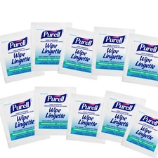 100x Sanitiser Cleaning Wet Hand Wipes Purell  Cotton Anti Individually Wrapped