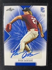 2021 Leaf Perfect Game Ryan Denison Blue Autograph #7/15!!!