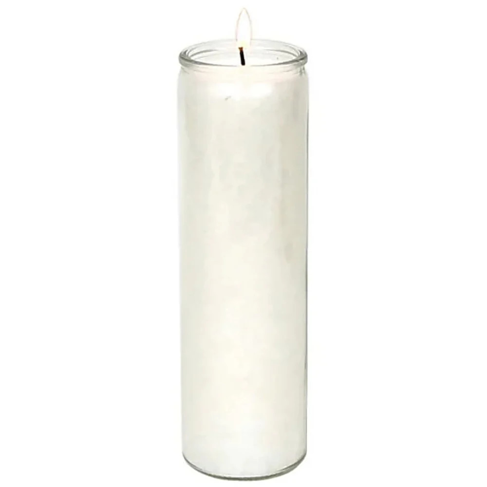 White Stearin Ritual Candle Unscented 21cm – Up to 100 Hours