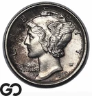 1919 Mercury Dime, Strong Bands, BU++ Better Date