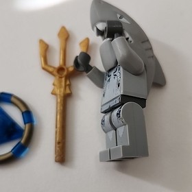 LEGO Atlantis Shark Warrior Minifigure atl004 w/ Trident & Shield Genuine LEGO