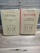 1964 The Anchor Bible Genesis & Matthew  E.A. Speiser Vintage Hardback Books