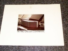 1980 Lincoln Continental Brochure - NOS - Uncirculated - NEW