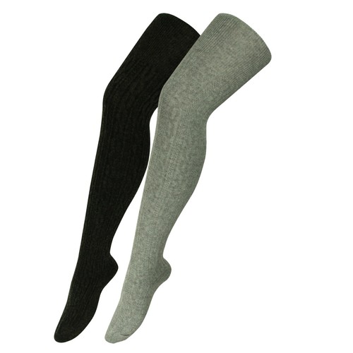 Womens Over Knee Cable Ribbed Knit Wool Blend High Socks Fits 4-7 - Picture 13 of 15