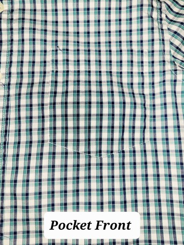 Izod Men's Plaid Button Down Lightweight Pocket Front Short Sleeve Shirt Small - Picture 3 of 5
