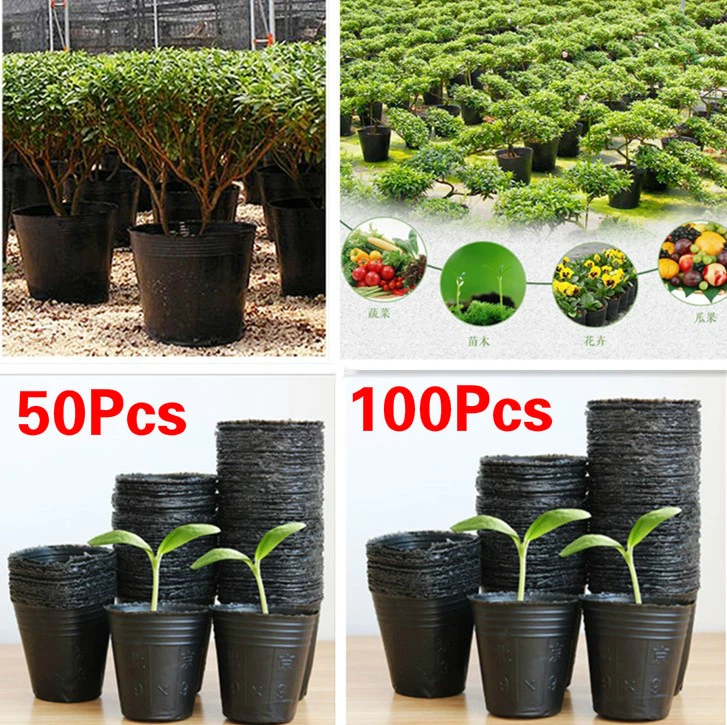 UK Home Nursery Pot Plant Tray Plastic Box Pouch Holder Raising Bag Garden - Image 2 of 4