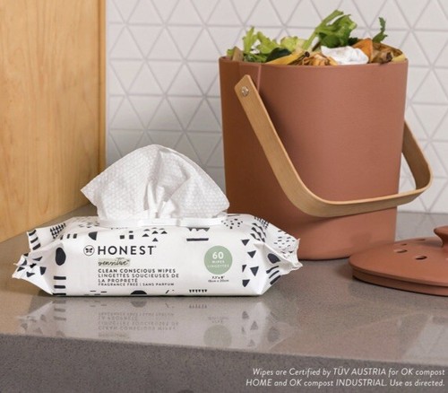 The Honest Company Clean Baby Feuchttücher parfümfrei, 240 Stück pflanzlich 4er Pack - Bild 7 von 8
