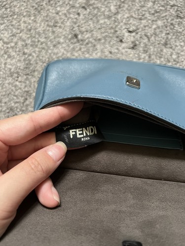 Fendi blue micro double baguette bag with palladium hardware and box - Picture 20 of 24