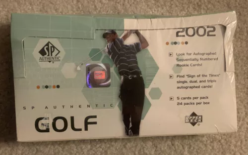 2002 UPPER DECK SP AUTHENTIC GOLF HOBBY HOX FACTORY SEALED TIGER WOODS MICKELSON
