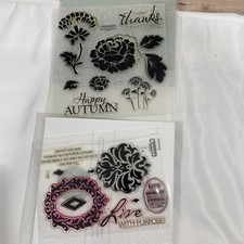 Lot Of 2-Close To My Heart D1550 Happy Autumn Stamp Set C1565 In The Moment