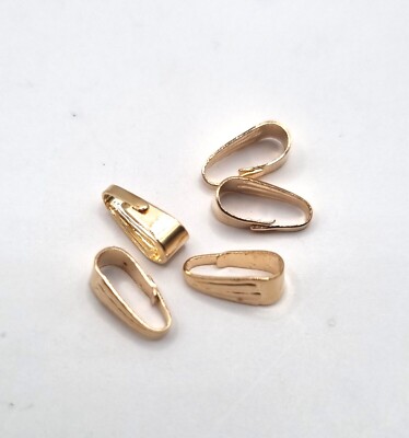5× Collierschlaufen 9x3,5 mm Anhängerschlaufen Silber.Gold.Rose.