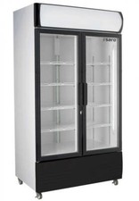 SARO K&uuml;hlschrank mit 2 Glast&uuml;ren und Werbetafel, Modell GTK 580