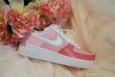Air Force 1 Custom Pink Tone Trio Mens Womens Kids White Shoes Mens Womens