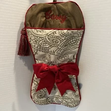 Frontgate dog bone shaped Stocking PERFECT Elegant monogram Casey