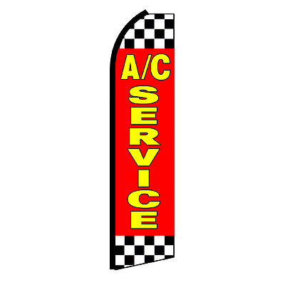 AC SERVICE Advertising Flutter Feather Sign Swooper Banner Flag Only