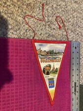 VINTAGE Halmstad SOUVENIR Pennant Sweden SLOTTET Nore Port KYRKAN - Fast Shipper