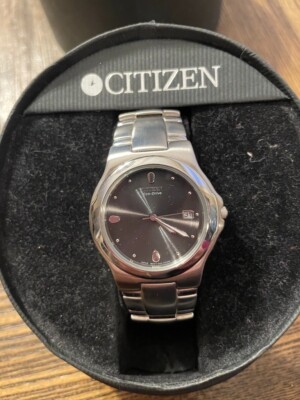 Vtg Citizen Eco-Drive Solar Powered Men's Stainless Steel Watch E110-K16750