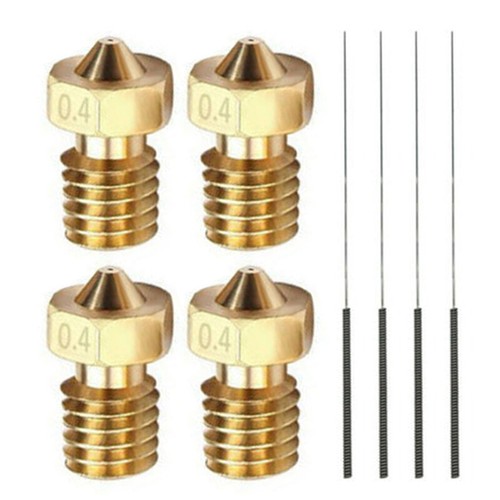 8pcs 0.4mm Nozzle for Anycubic i3 Mega / MEGA-S 3D Printer Printer Extruder Nozzle