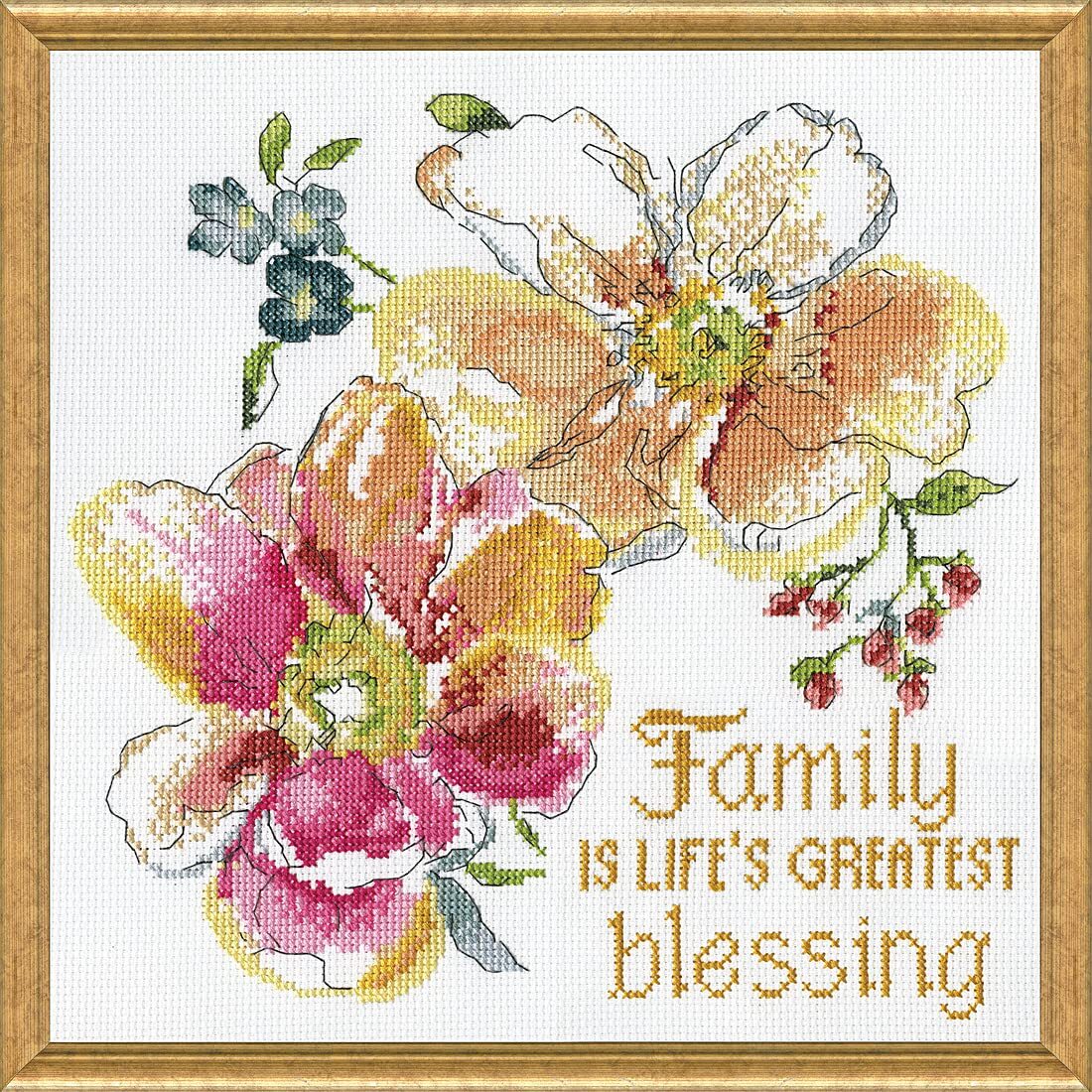 Crafts, Family Blessings Counted Cross Stitch Kit
