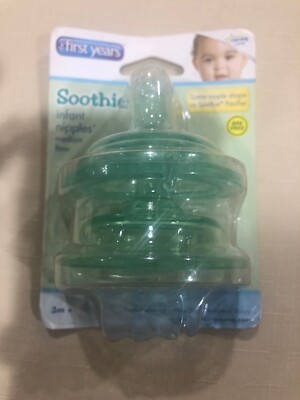 The First Year Soothie Infant Nipples Medium Flow 3m+ BPA Free 