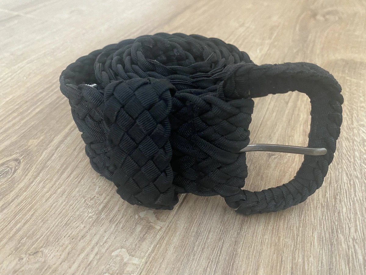 French Connection Woven Belt With Large Buckle Woven Elastic Belt With Round Buckle For Men | J.Crew main image 4