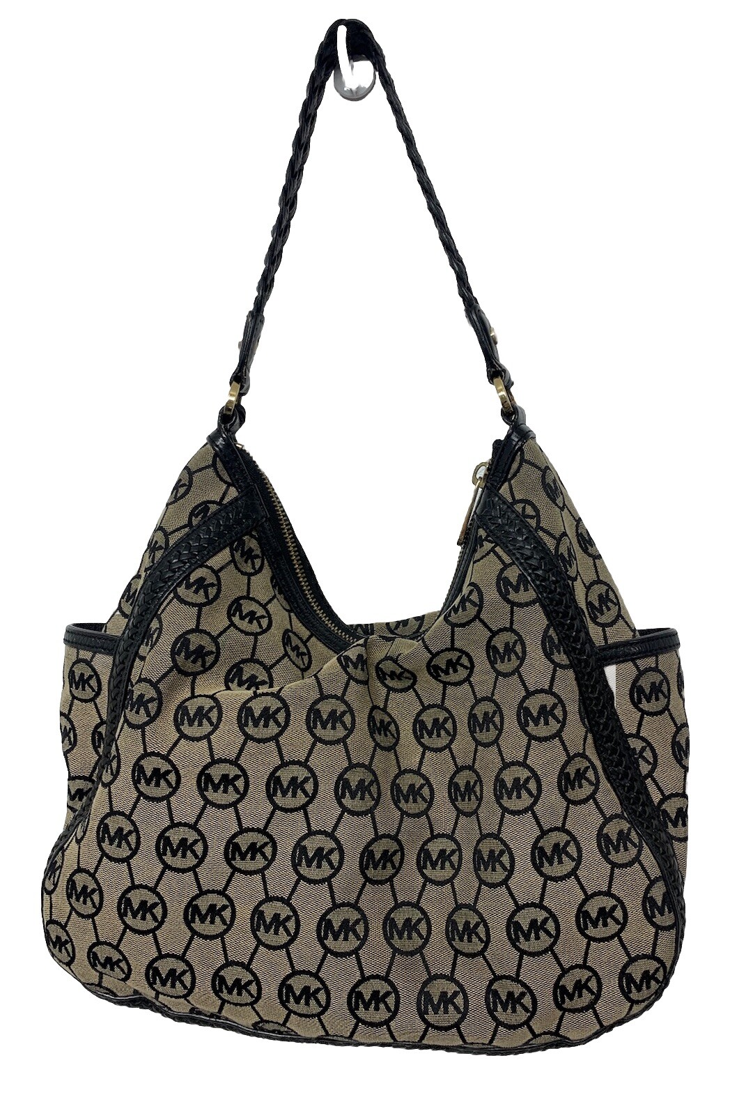 Michael Kors Vintage Shoulder Hobo Bag Brown/Black #I98WA thumbnail 6