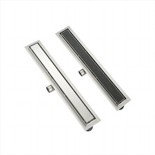 Stainless Steel Linear Shower Floor Drain Bathroom Wetroom Channel Gully Trap