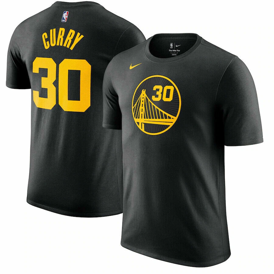 Stephen Curry Golden State Warriors White Gold & Black Gold Jersey