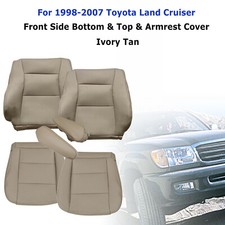 For 1998-2007 Toyota Land Cruiser Driver Passenger Bottom-top Seat Cover Tan