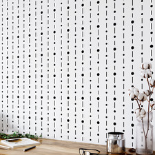 Dots And Dash Pattern Wall Stencil - Large, Reusable Wall Pattern Stencil
