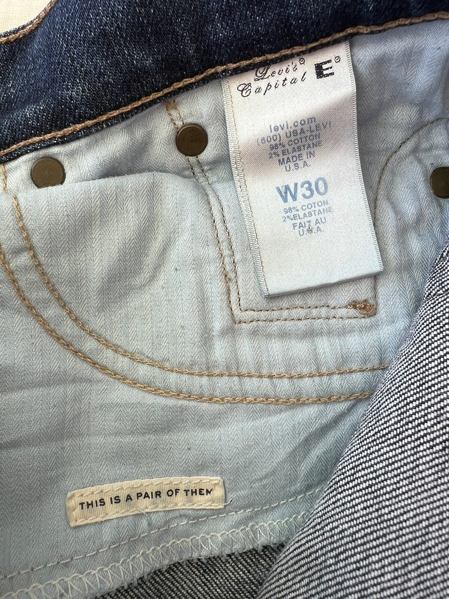 Levi's 501 Women's Blue Jeans Sz 30 USA Sashiko Boro Ripped