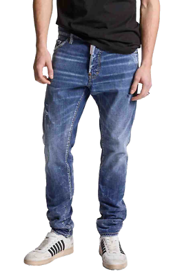 Dsquared2 Jeans Cool Guy Jean Tapered Fit Slim Vintage Denim Icon 
