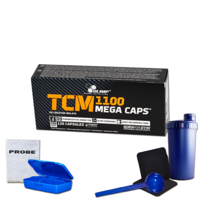 (89,68 EUR/kg) Olimp TCM Mega Caps 1100mg Kreatin 120 Kapseln Creatin + Bonus