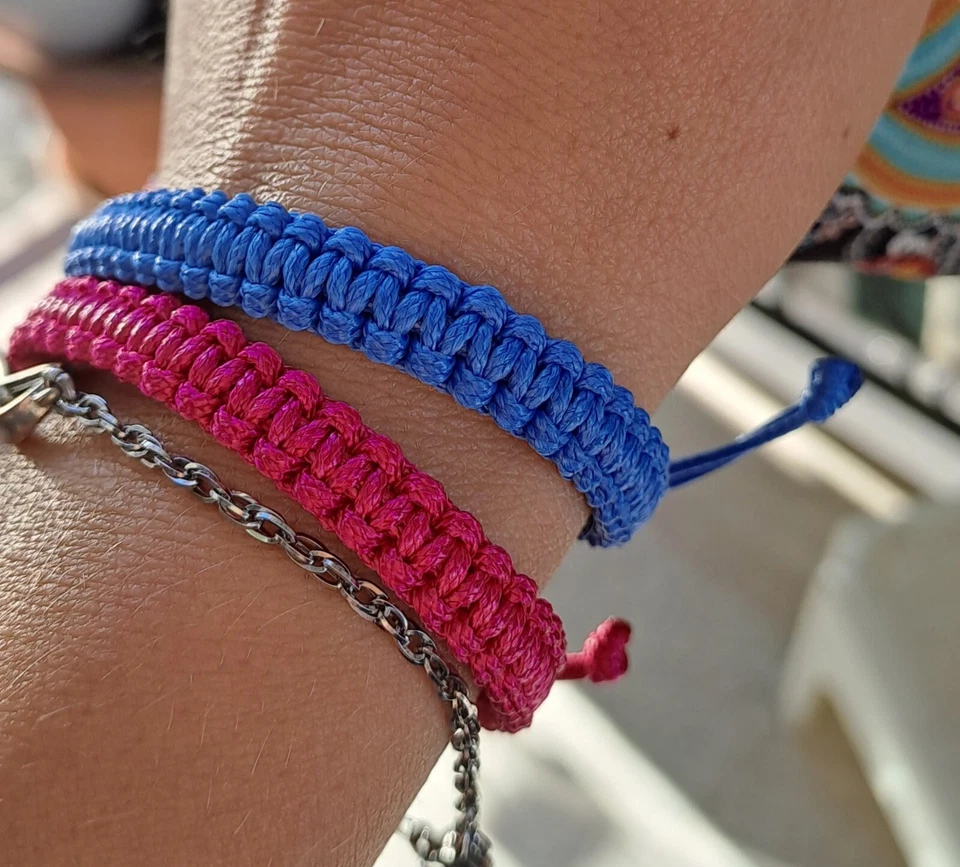 Bracciale braccialetto amicizia intrecciato uomo donna Bambino ragazzo regalo - Immagine 4 di 4