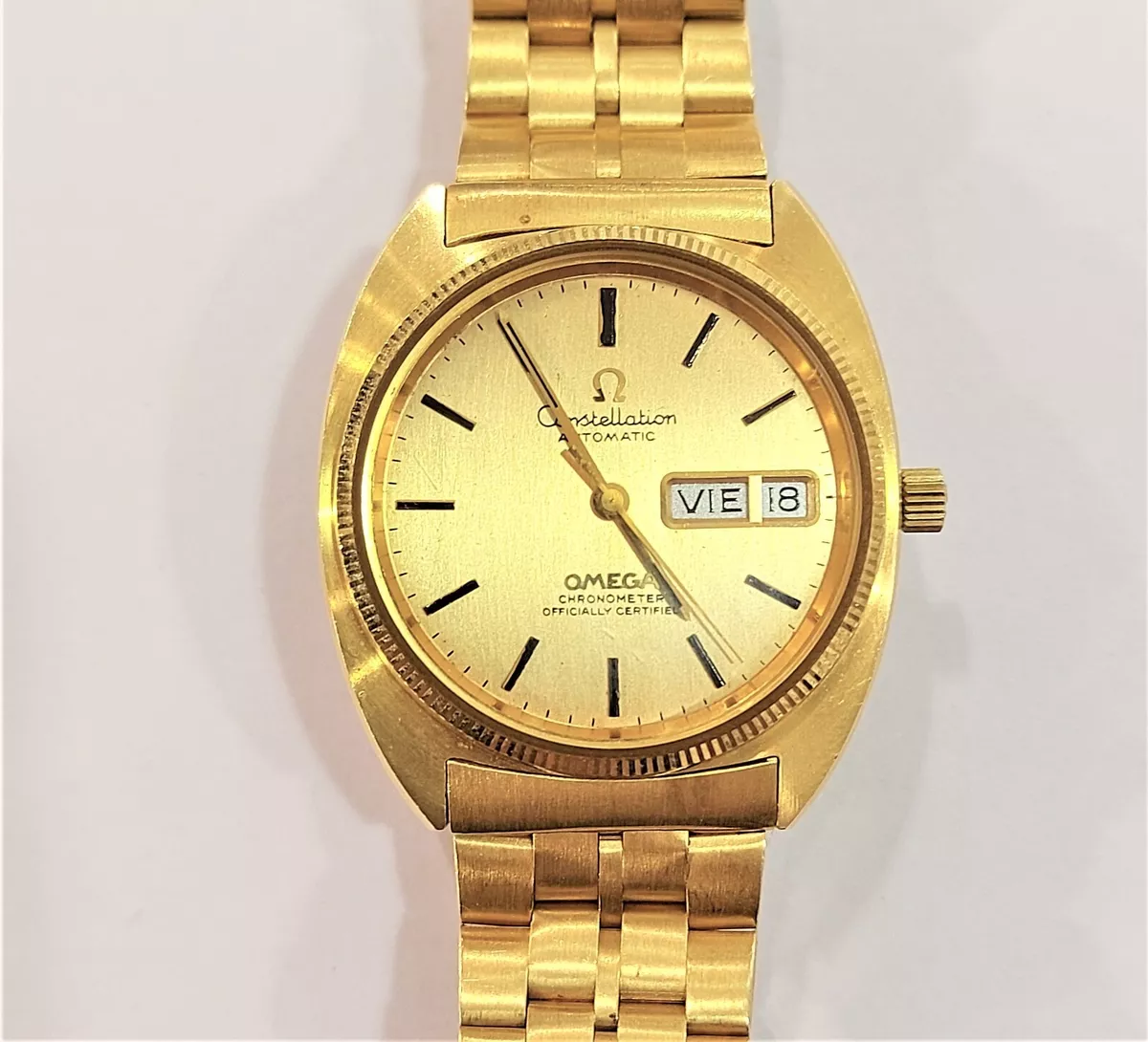 Omega constellation shop 18kt gold
