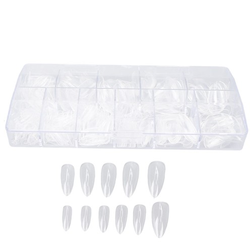 500pcs Transparent Nail Tip Professional Home Salon Portable DIY Fake False Nail - Picture 2 of 12