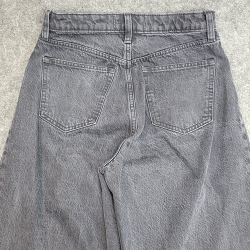 Abercrombie & Fitch Jeans Womens 26 Black Loose High Rise Y2K Baggy Streetwear - Picture 4 of 14