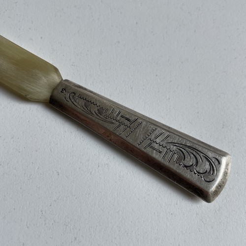 alter Brieföffner mit Griff aus 835er Silber ca. 20 cm - Bild 2 von 6