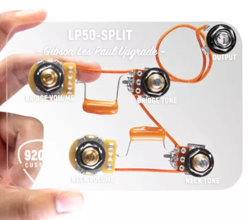 LP50-SPLIT Upgraded Wiring Harness w/ Coil Split Mod for Gibson Les Paul by 920D