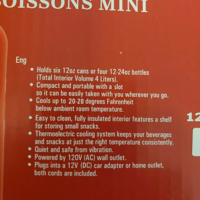 Mini dormitorio central de bebidas Budweiser de 6 latas viajes por carretera cuevas para hombres 120 VCA o 12 VCC Foto 4 de 4